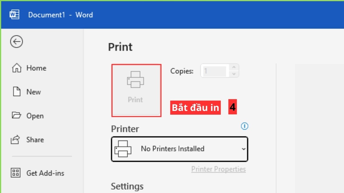 sử dụng Print Preview trong word bước 3