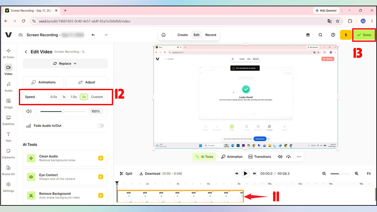 Cách sử dụng web quay time lapse trên máy tính bước 3 còn lại