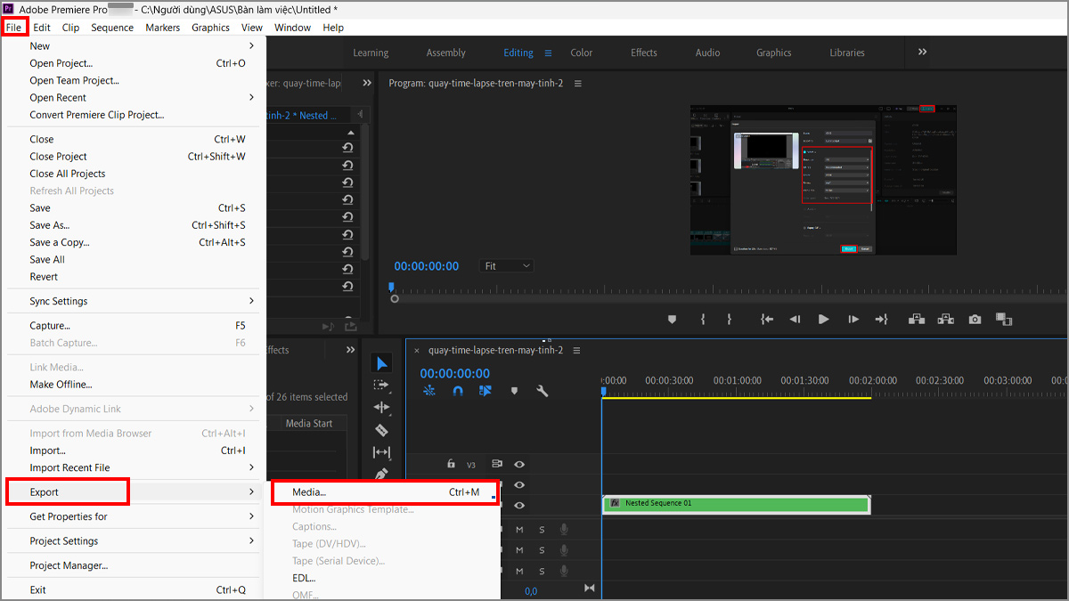 Tạo video time lapse chuyên nghiệp bằng Adobe Premiere bước 3