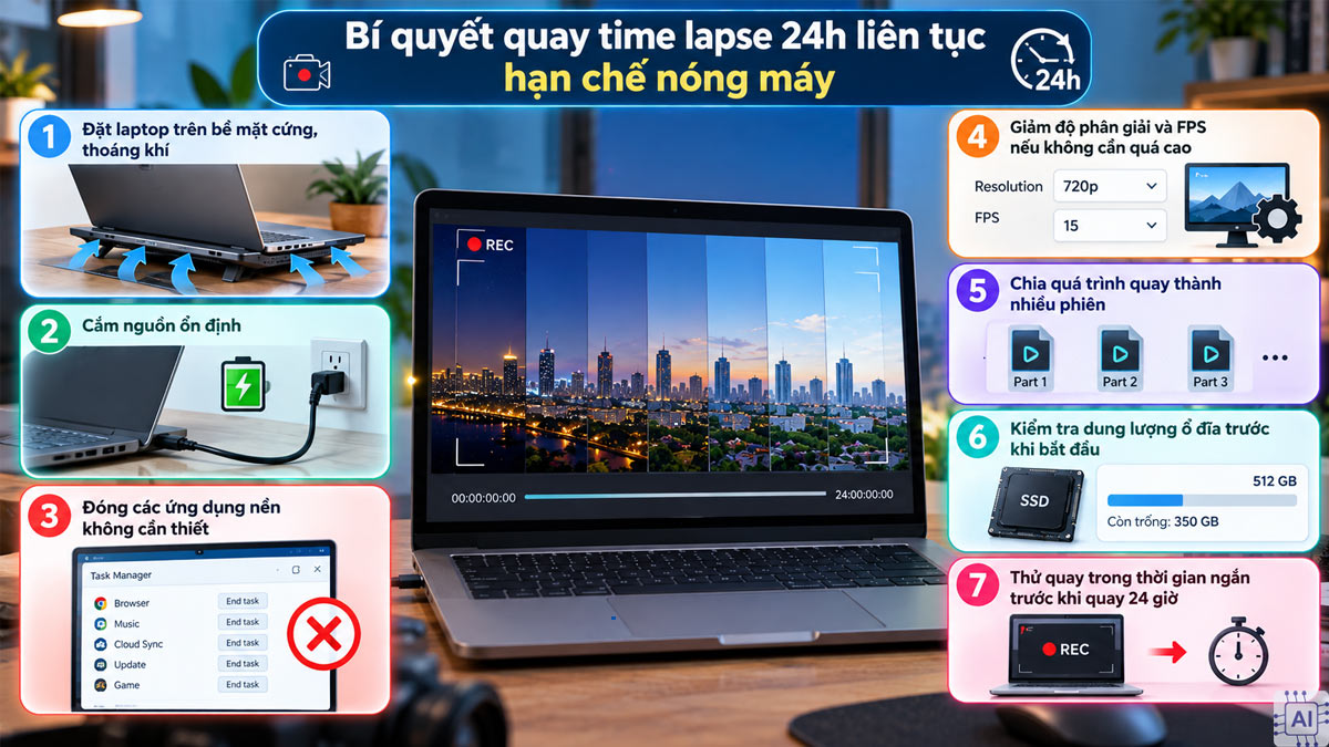 Thiết lập nguồn điện và chế độ nghỉ phù hợp