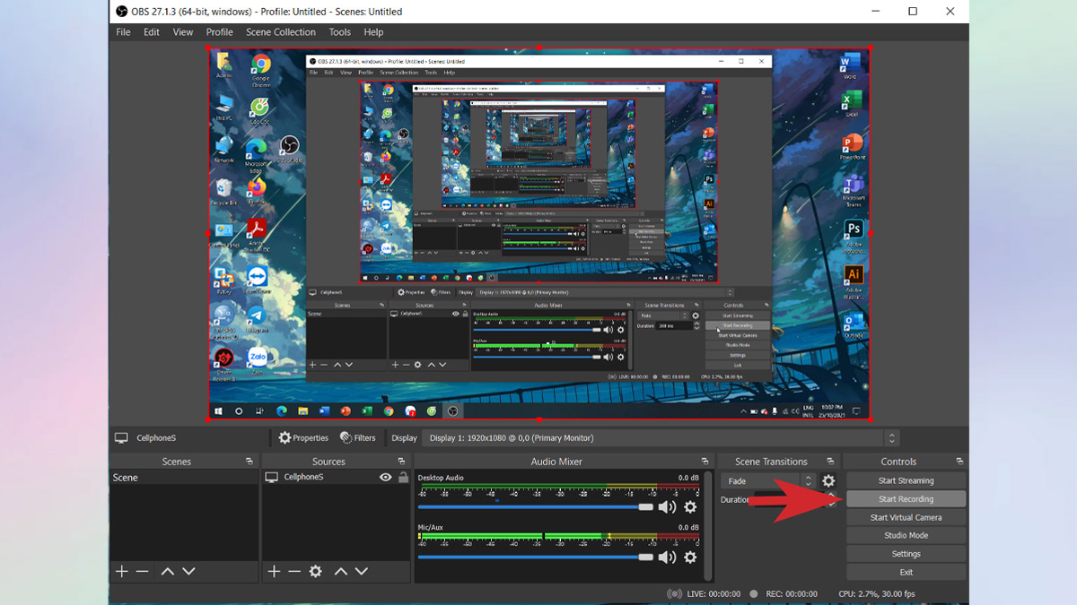 Cách quay time lapse trên máy tính Windows bằng OBS bước 3