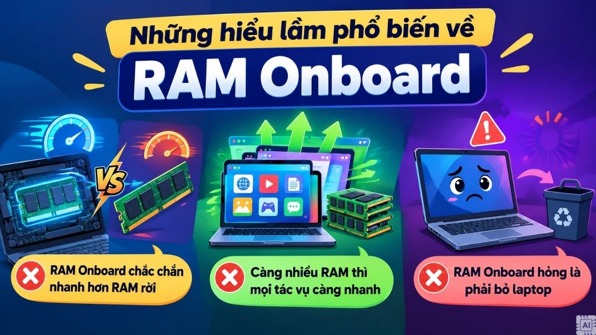 Những hiểu lầm phổ biến về RAM Onboard là gì?