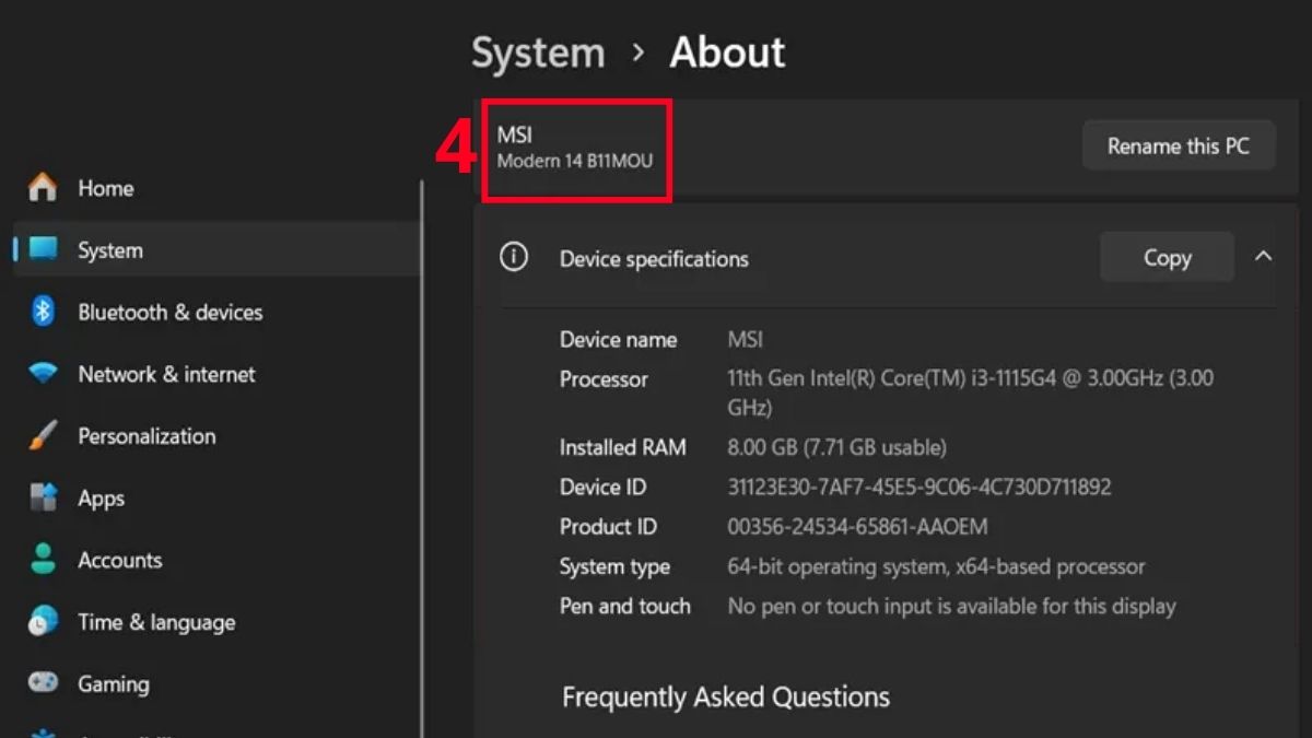 Cách nhận biết laptop sử dụng RAM Onboard bước 1 còn lại