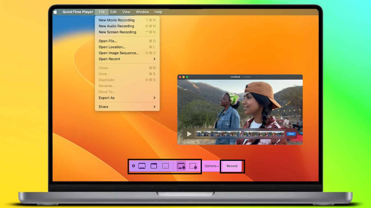 Sử dụng QuickTime Player - bước 2