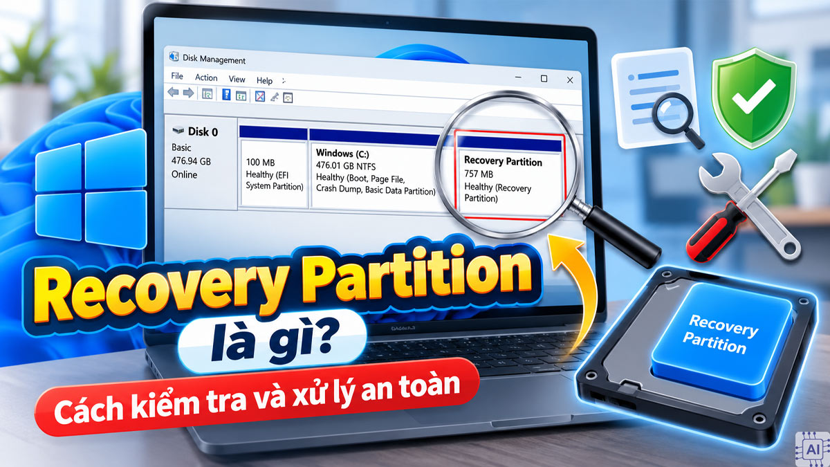 Recovery Partition là gì? Cách kiểm tra và xử lý an toàn