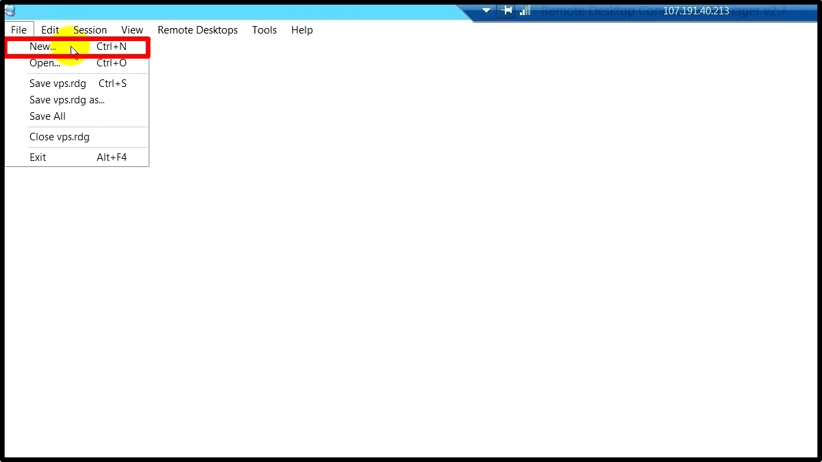 Cách quản lý nhiều VPS với Remote Desktop Manager - bước 1