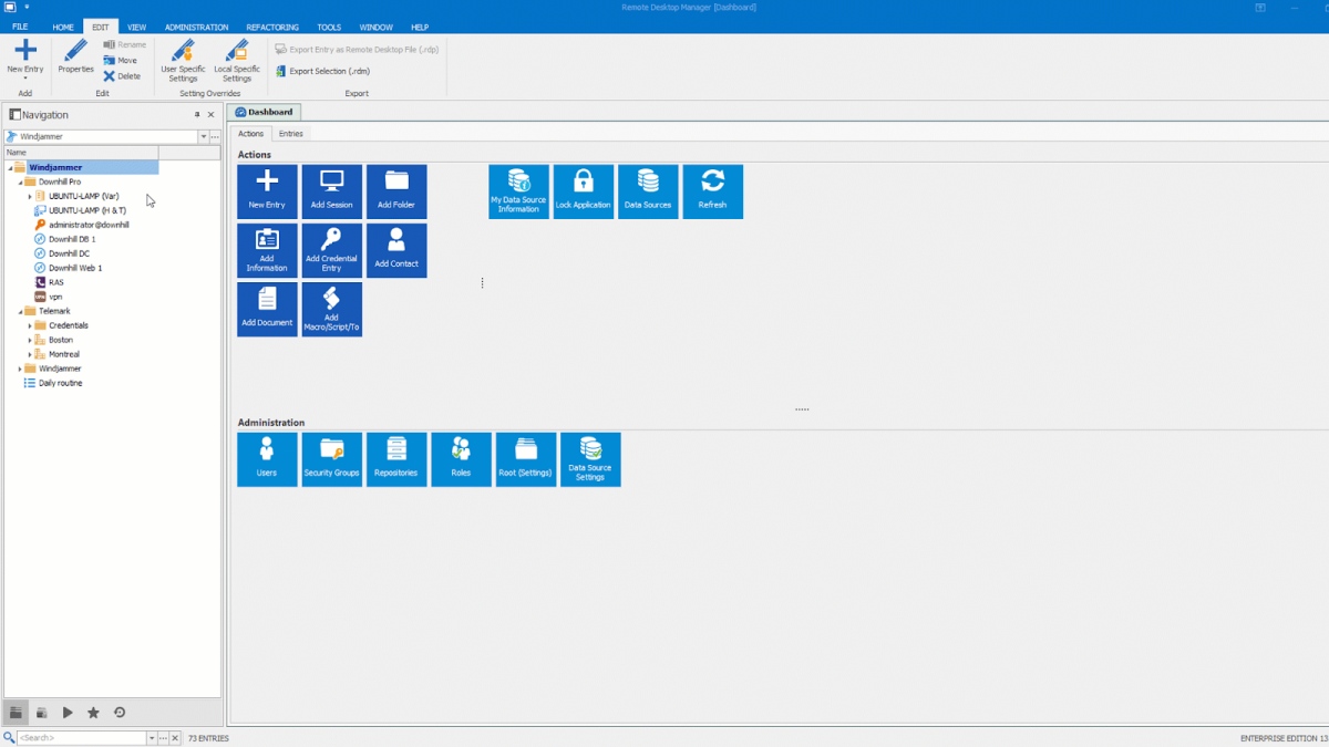 Tính năng chính của Remote Desktop Manager - Khả năng kết nối từ xa