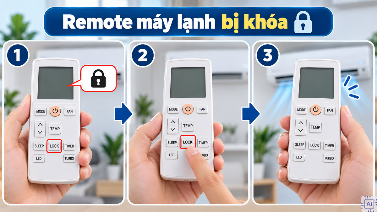 Nguyên nhân và cách khắc phục remote không hiển thị nhiệt độ khi remote bị khóa