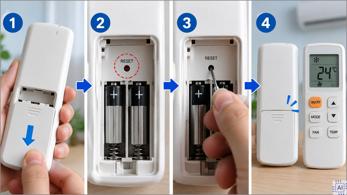 Hướng dẫn reset remote máy lạnh về cài đặt mặc định