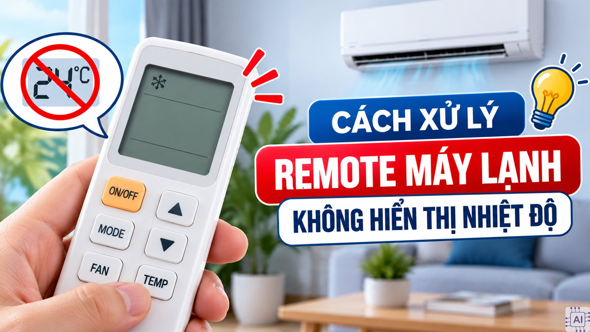 Cách xử lý remote máy lạnh không hiển thị nhiệt độ