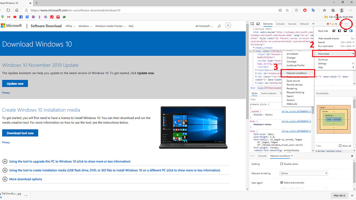 Cách tải tệp ISO của Windows 10 từ trang chủ Microsoft - bước 2