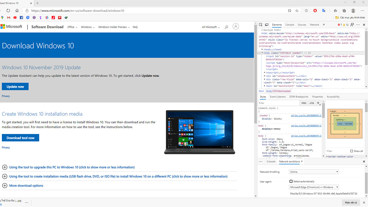 Cách tải tệp ISO của Windows 10 từ trang chủ Microsoft - bước 3