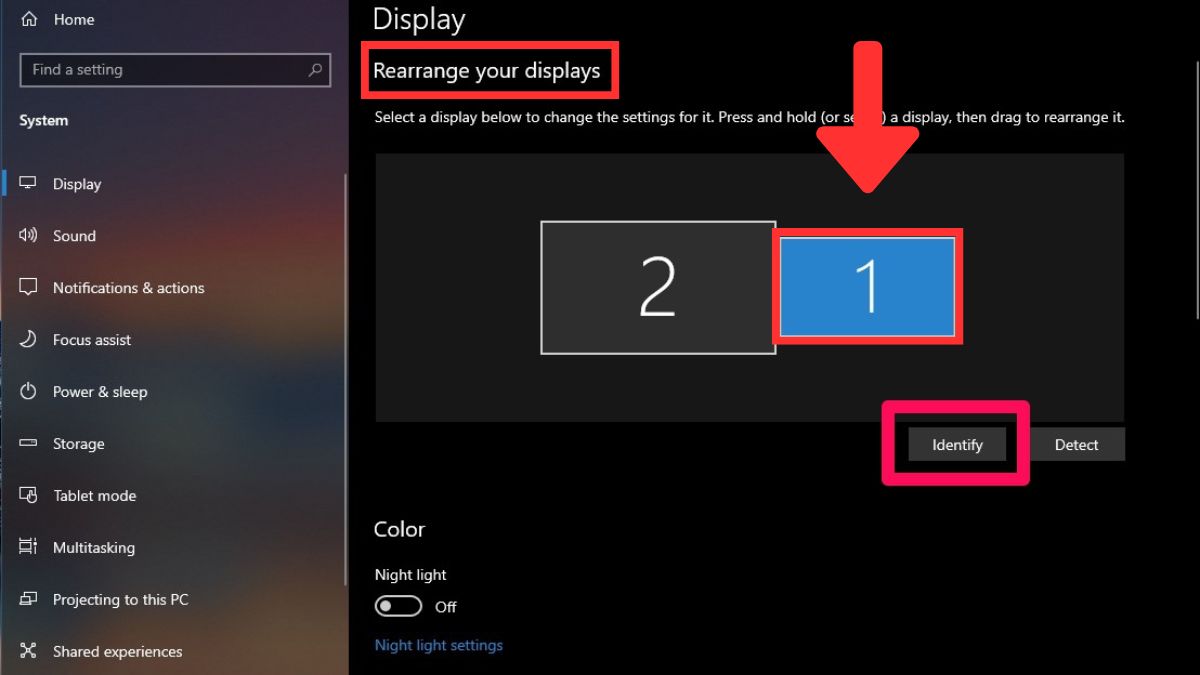 Rearrange your displays