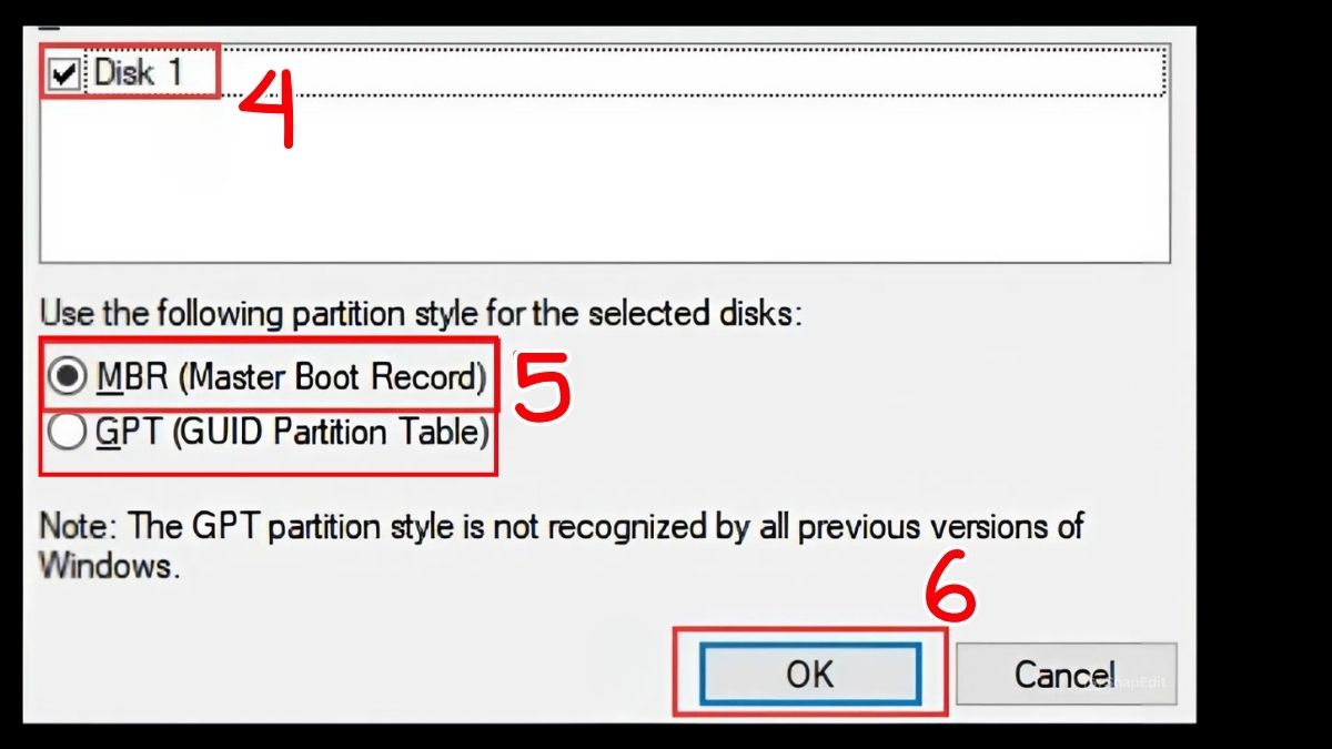 Cách sửa ổ cứng SSD không nhận bằng sửa Ổ SSD báo Not Initialized bước 3