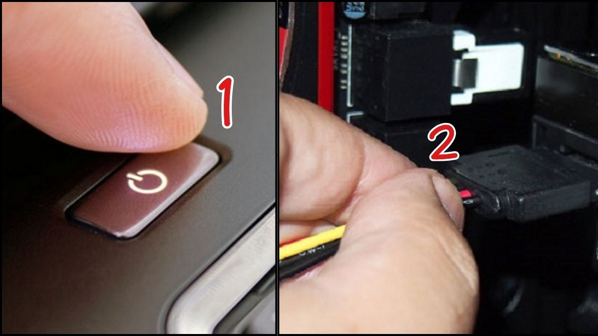 Cách sửa ổ cứng SSD không nhận bằng kiểm tra cổng kết nối và dây cáp bước 1