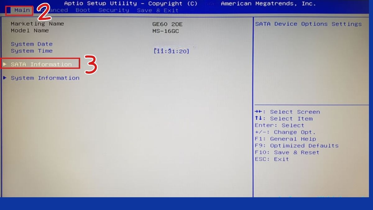 Cách sửa ổ cứng SSD không nhận bằng kiểm tra xem bios bước 2