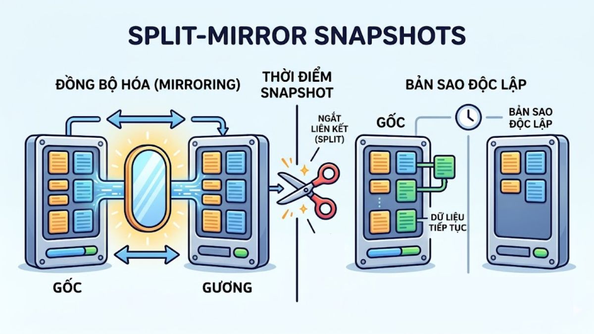 Split-Mirror Snapshots