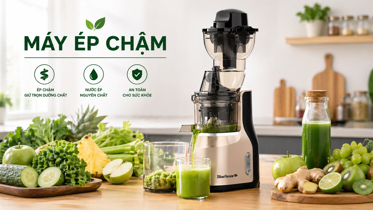so sánh máy ép chậm và máy ép nhanh