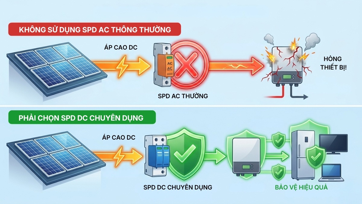 Hướng dẫn chọn SPD cho hệ thống điện năng lượng mặt trời