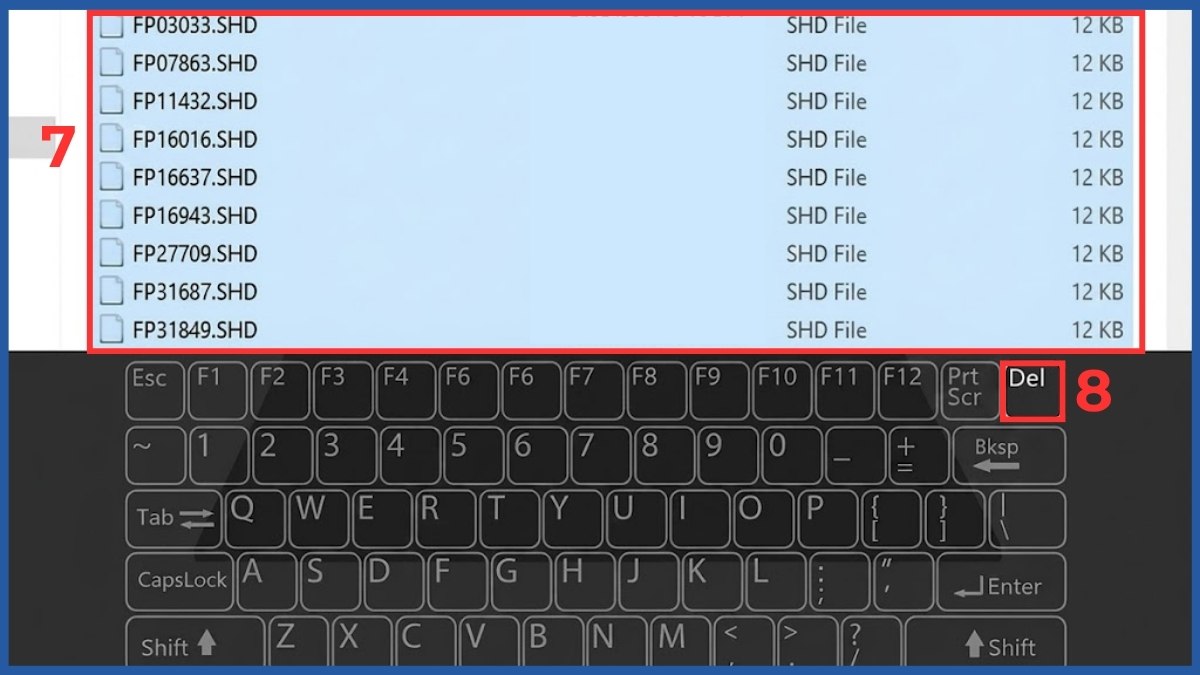 Xóa file spool thủ công bước 4