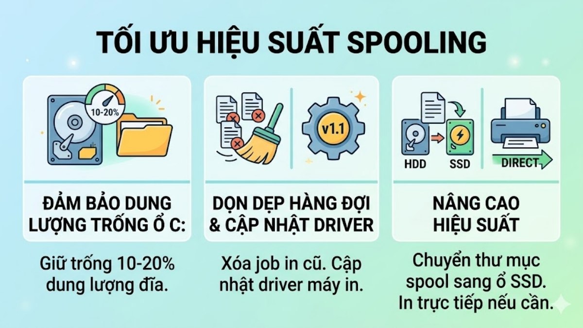 Tối ưu hiệu suất spool