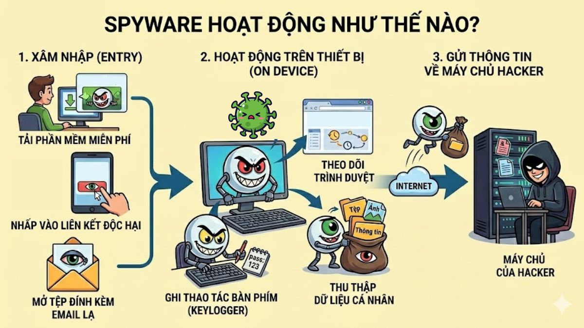Spyware là gì, hoạt động như thế nào?