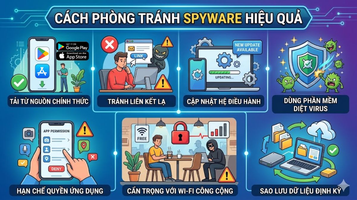 Cách phòng tránh Spyware hiệu quả