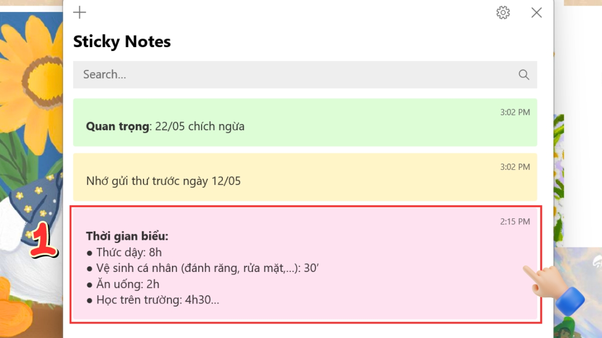 cách ghim Sticky Note Win 10 trên Desktop