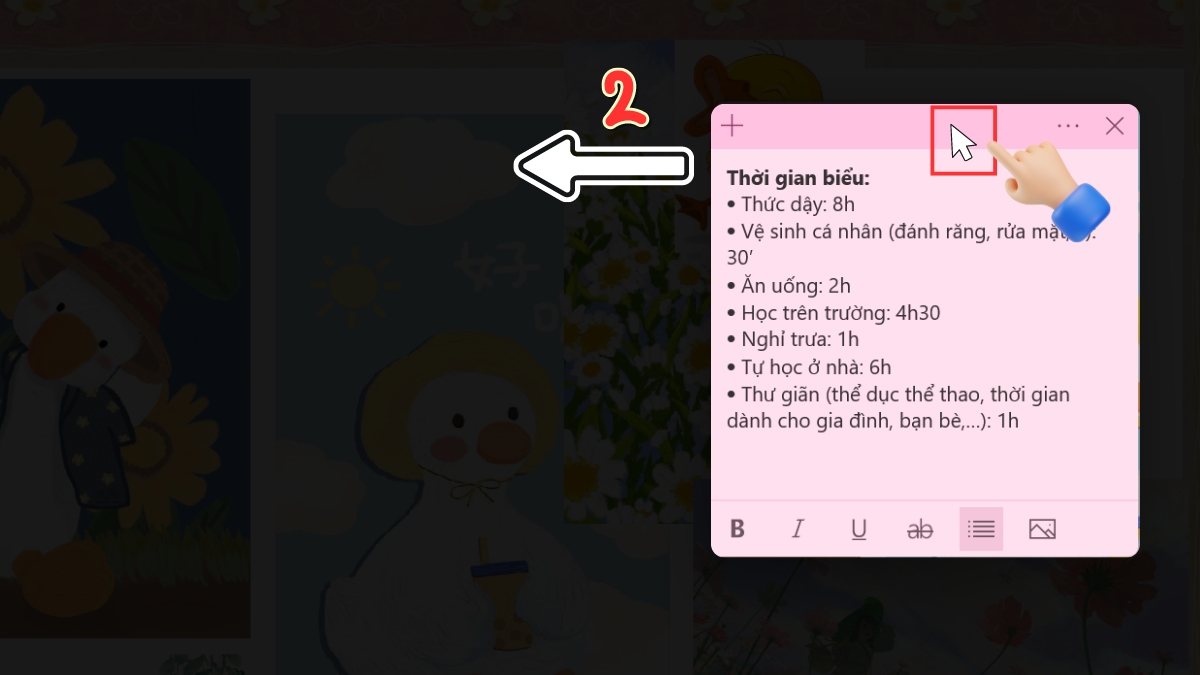 Ghim Sticky Note Win 10 lên desktop