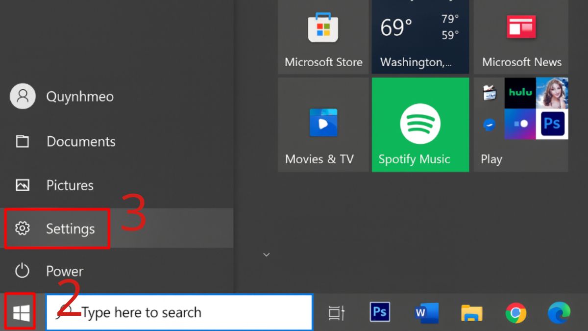 Tăng độ sáng màn hình laptop Dell trong Settings bước 2