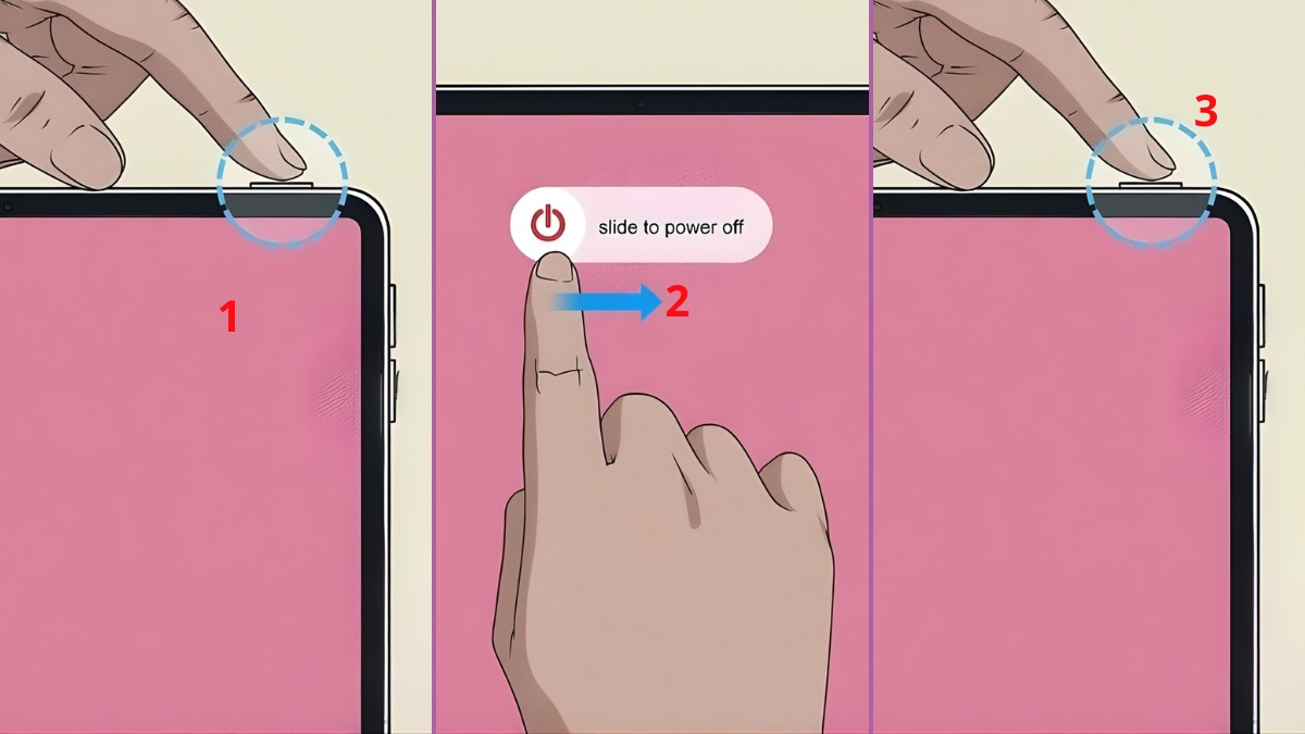 tăng tốc máy tính bảng iPadOS bằng khởi động lại máy tính bảng có nút home