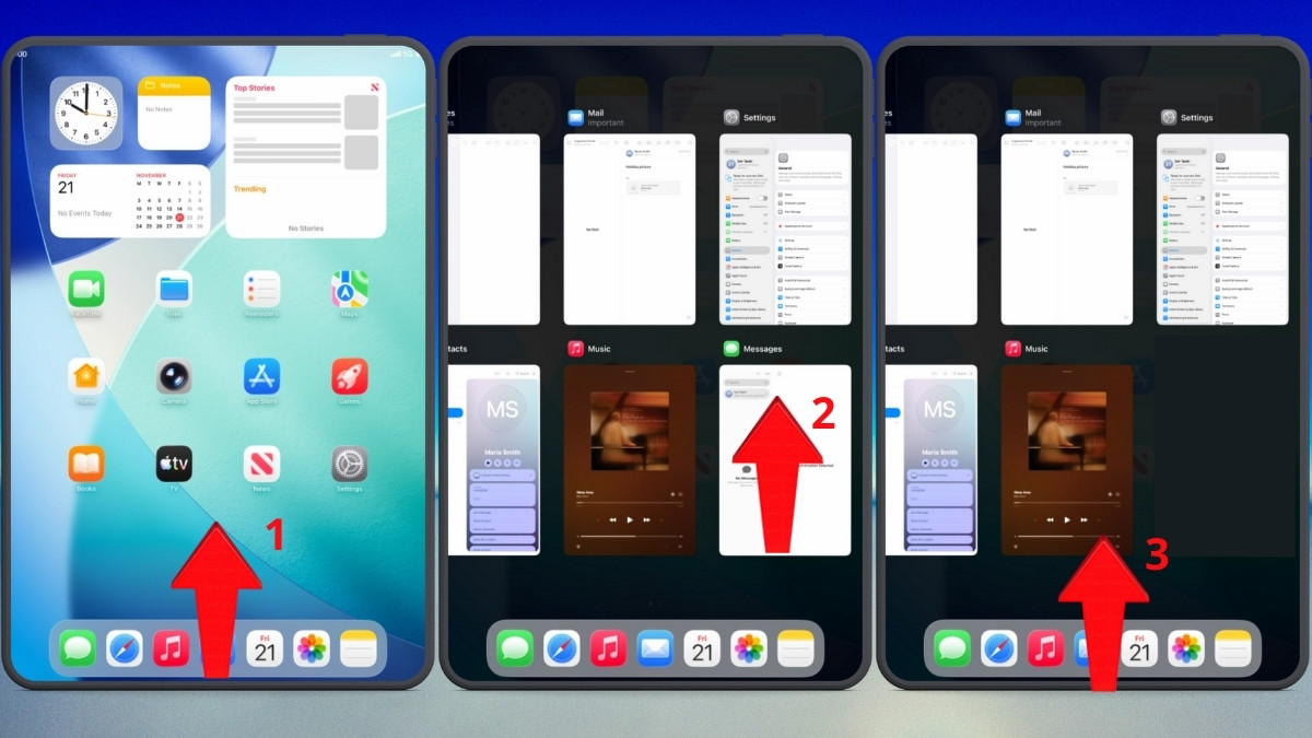 tăng tốc máy tính bảng iPadOS bằng tắt các ứng dụng chạy ngầm