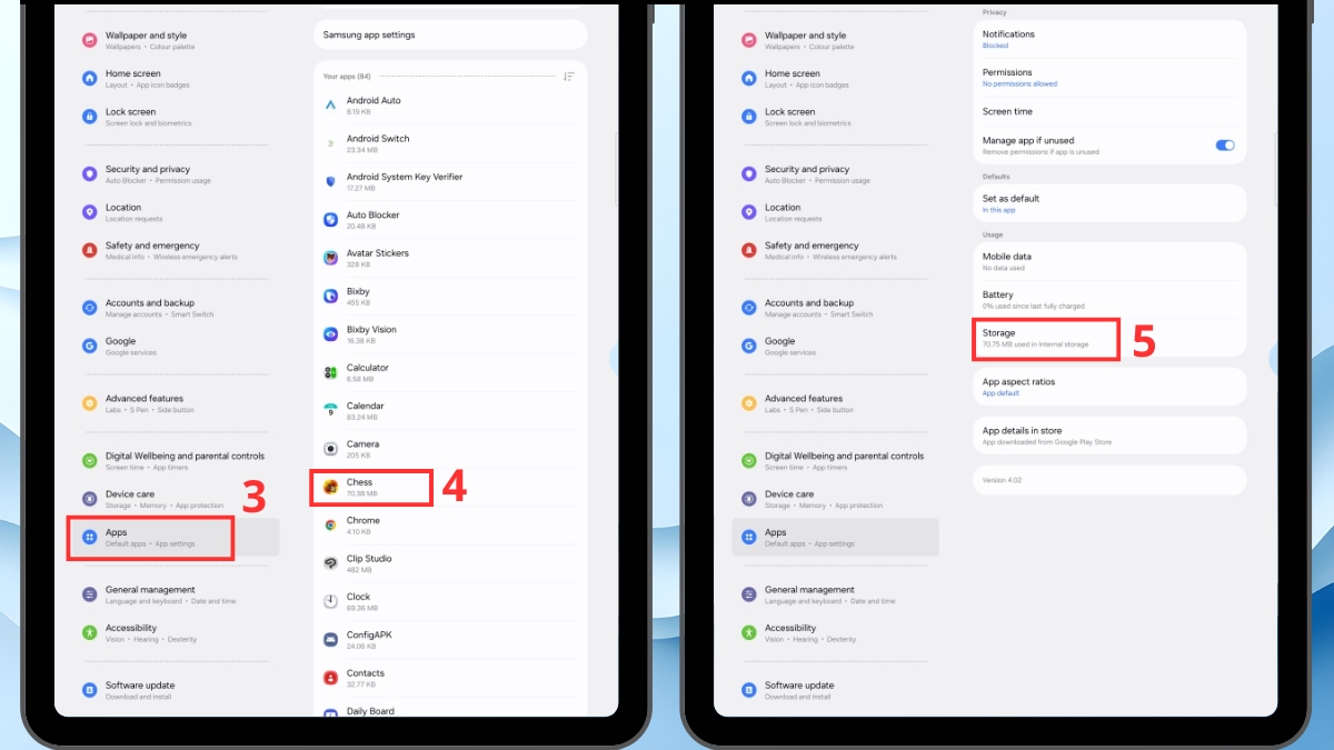 tăng tốc máy tính bảng Android bằng dọn dẹp bộ nhớ lưu trữ bước 2