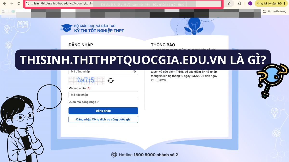 Thisinh.thithptquocgia.edu.vn là gì?