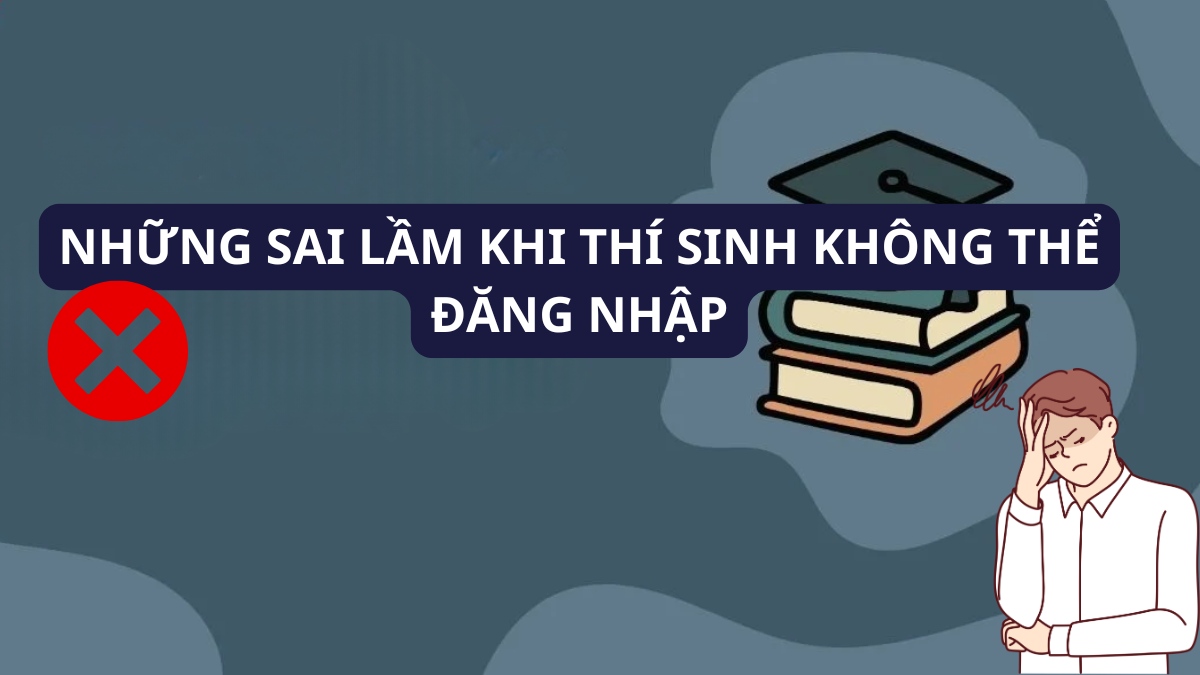 Những sai lầm khi thí sinh không thể đăng nhập
