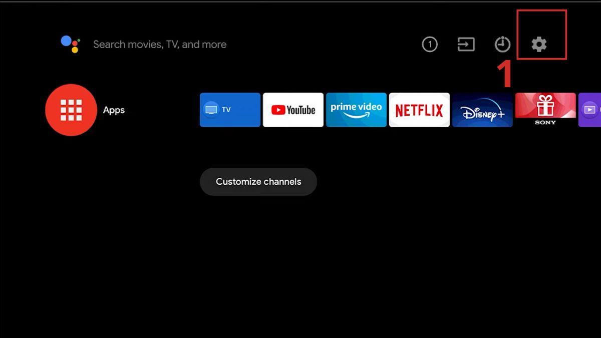 Cập nhật phần mềm mới cho tivi Sony bước 1