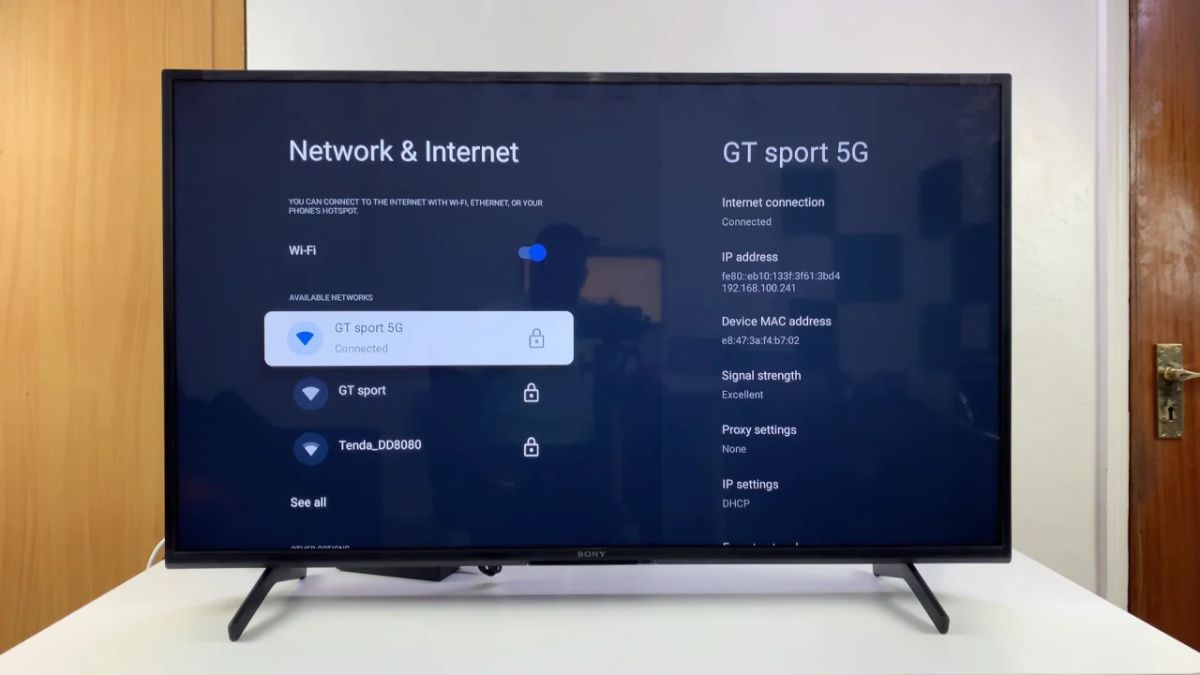 hắc phục tivi Sony mất hết ứng dụng bằng kiểm tra kết nối internet