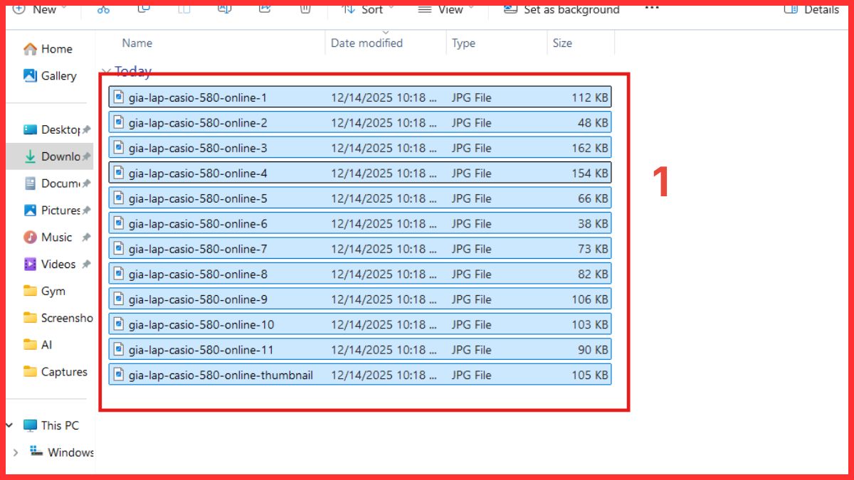 Cách tạo file ZIP trên máy tính Windows bằng menu ngữ cảnh bước 1
