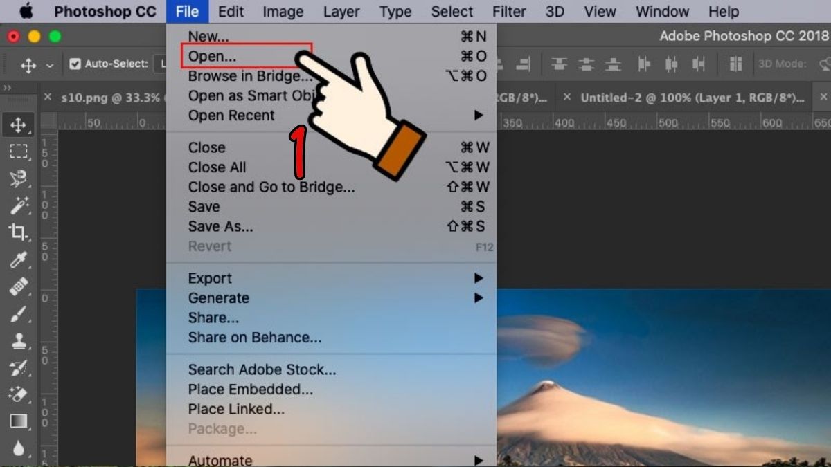 Cách tạo viền ảnh trong Photoshop cơ bản bước 1