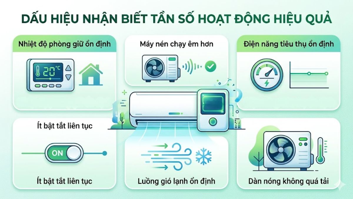 Dấu hiệu nhận biết tần số hoạt động hiệu quả
