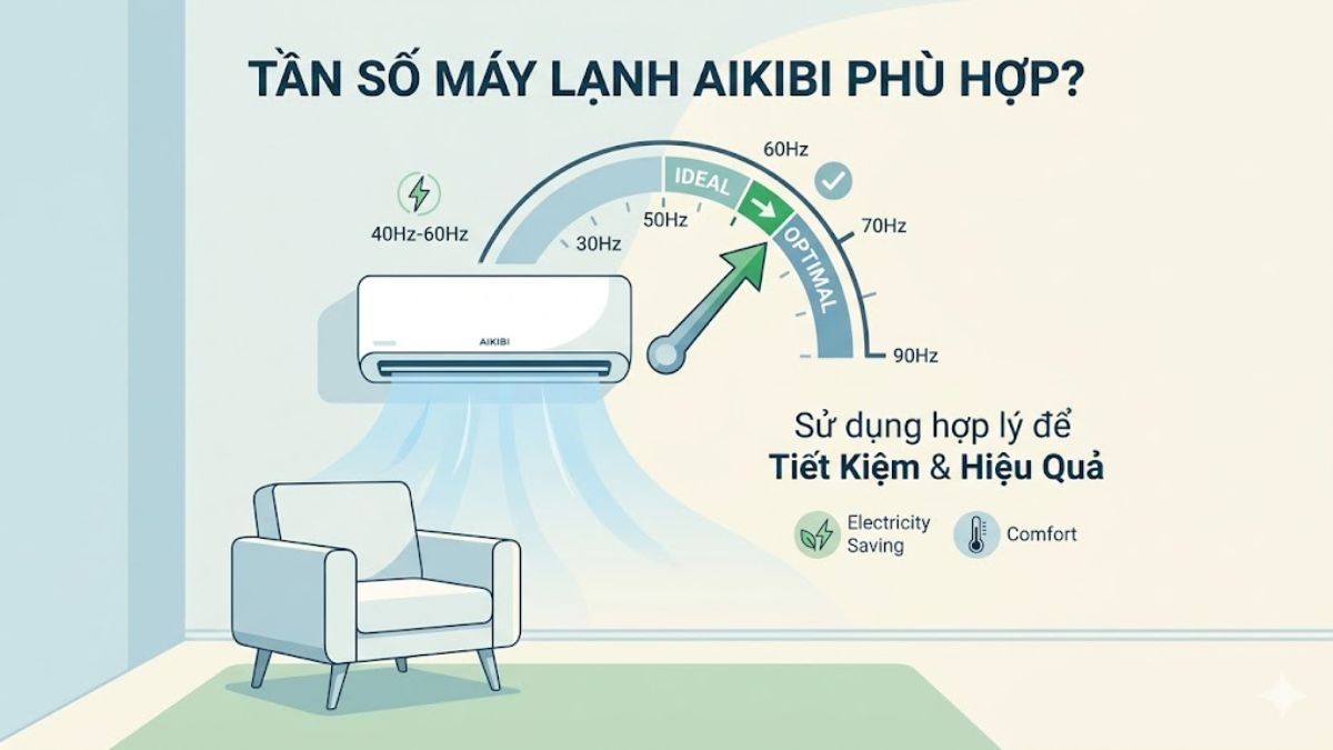Tần số máy lạnh Aikibi bao nhiêu là phù hợp? Giải đáp chi tiết