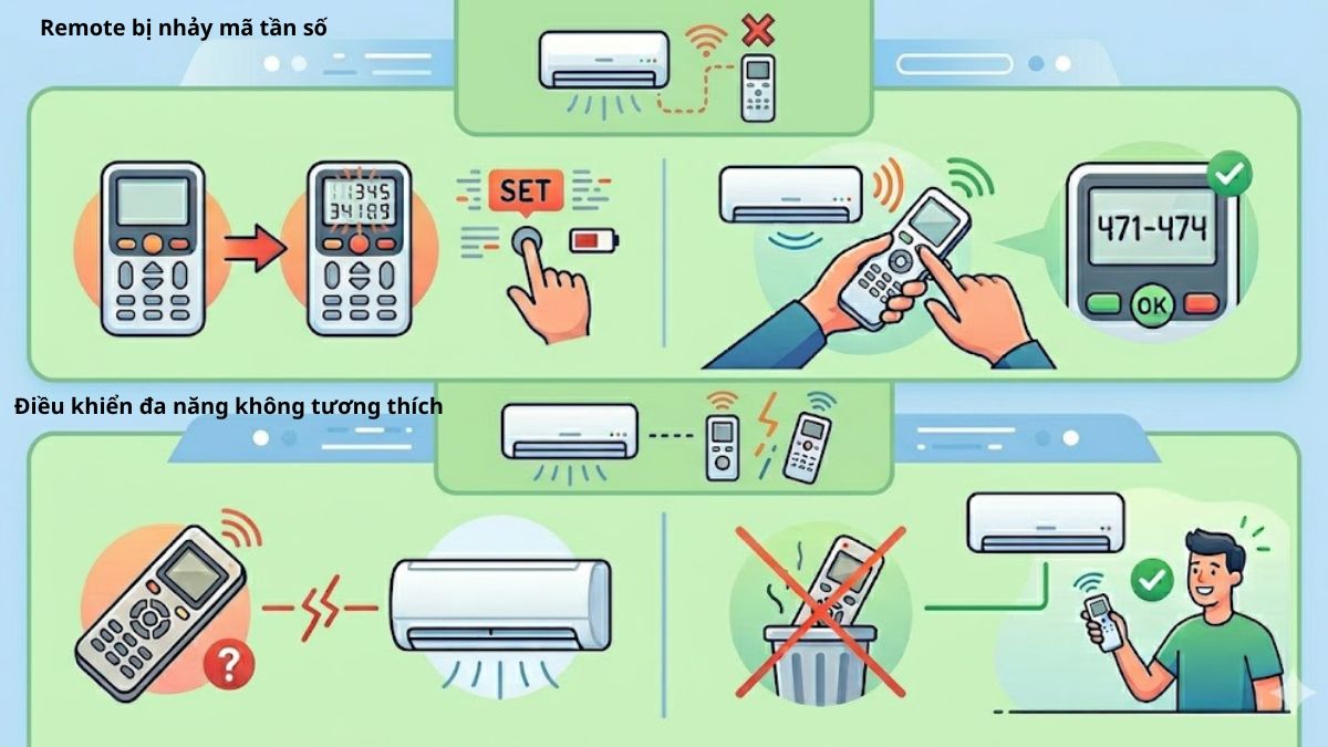 Lỗi liên quan đến tần số máy lạnh Electrolux