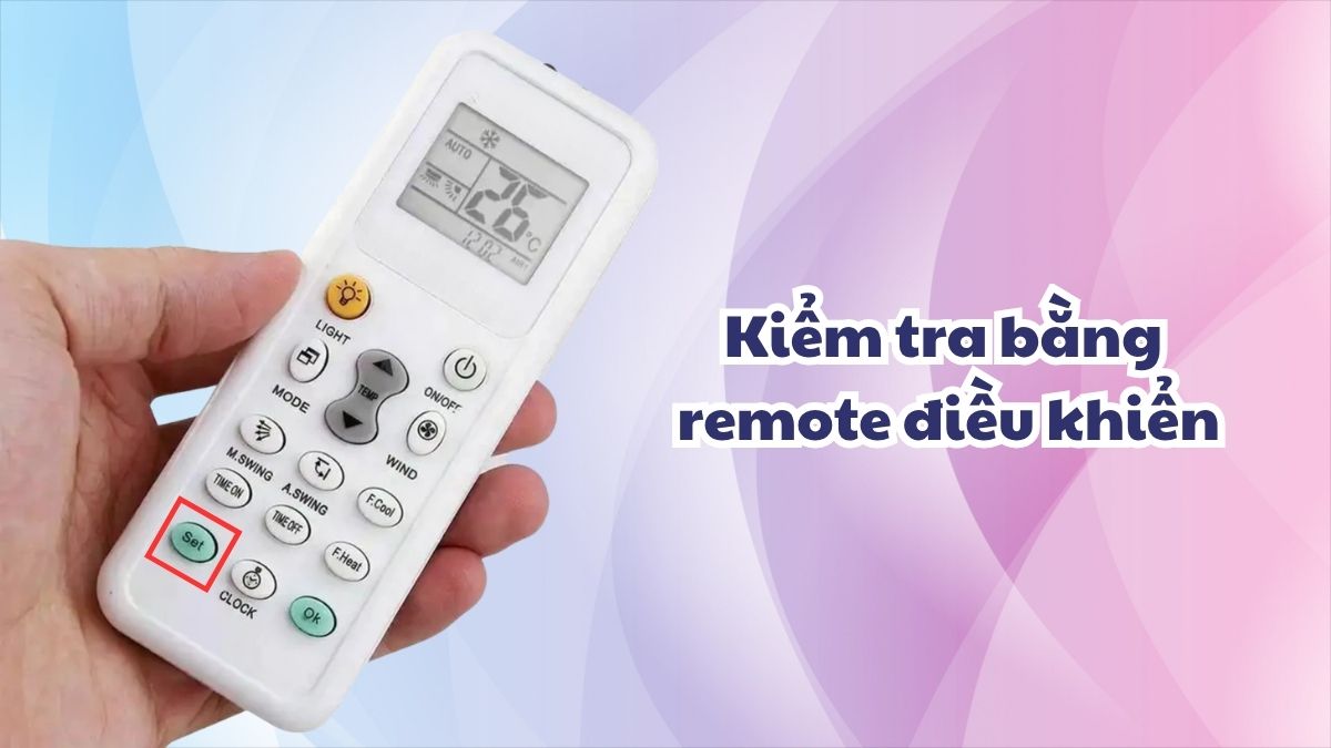 kiểm tra tần số máy lạnh Midea bằng remote bước 1