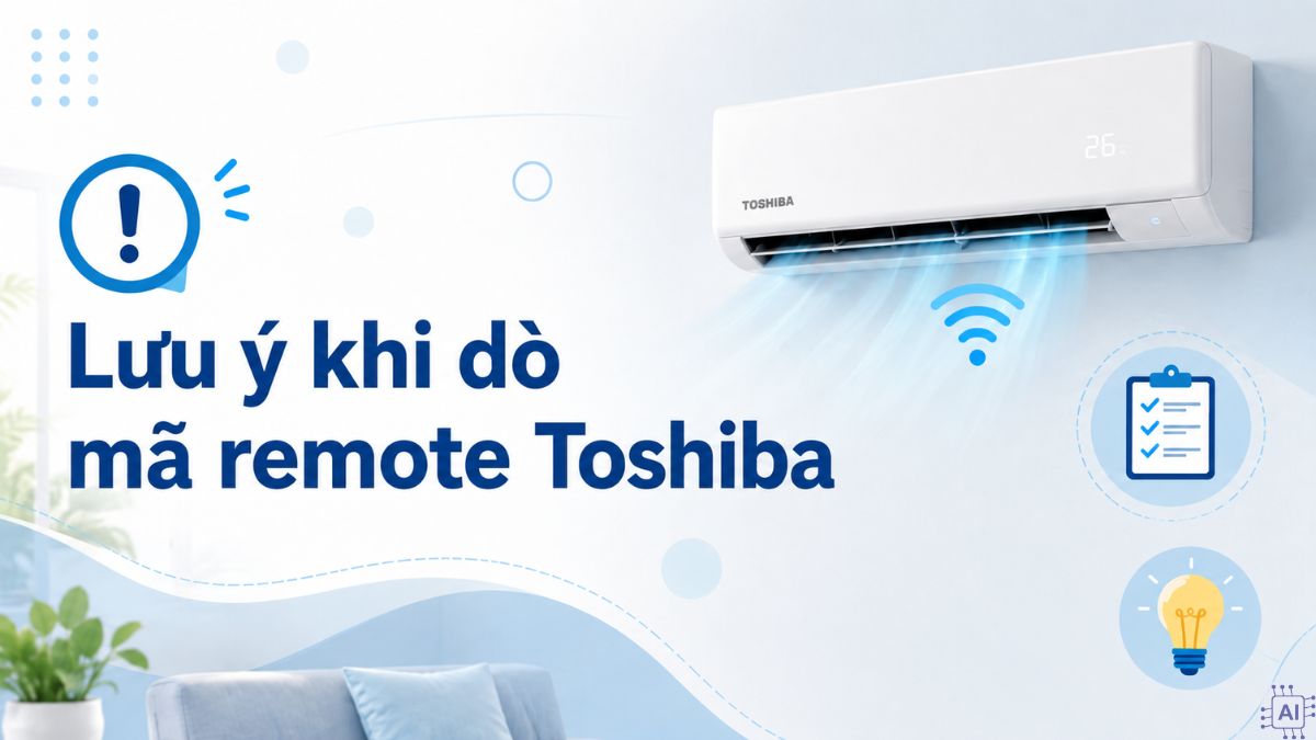 Lưu ý khi dò mã remote Toshiba