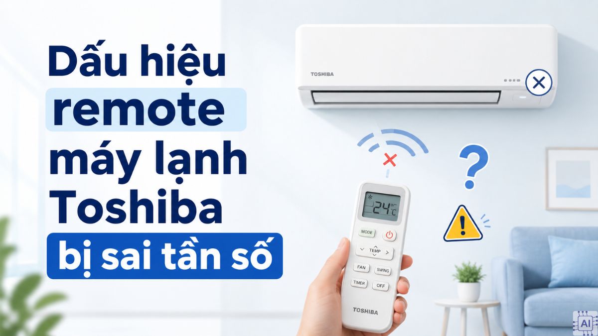 Dấu hiệu remote máy lạnh Toshiba bị sai tần số