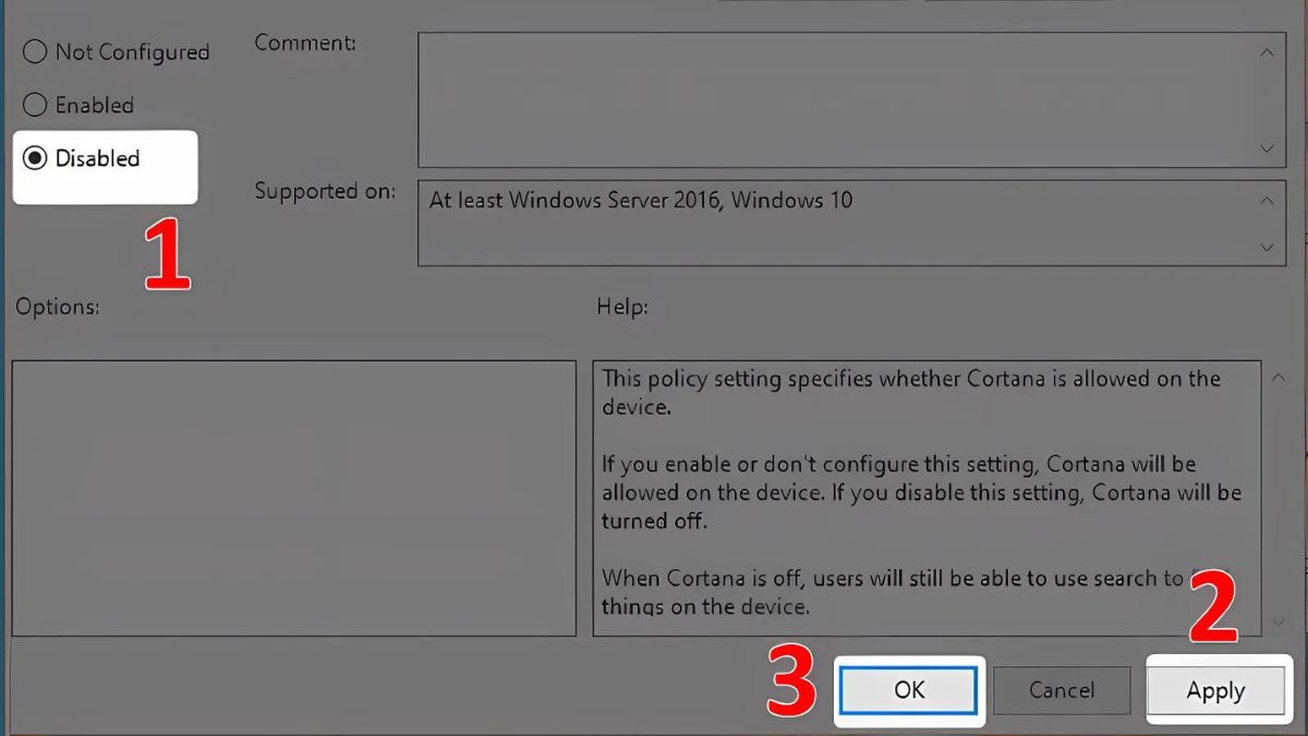 cách vô hiệu hóa trợ lý ảo Cortana