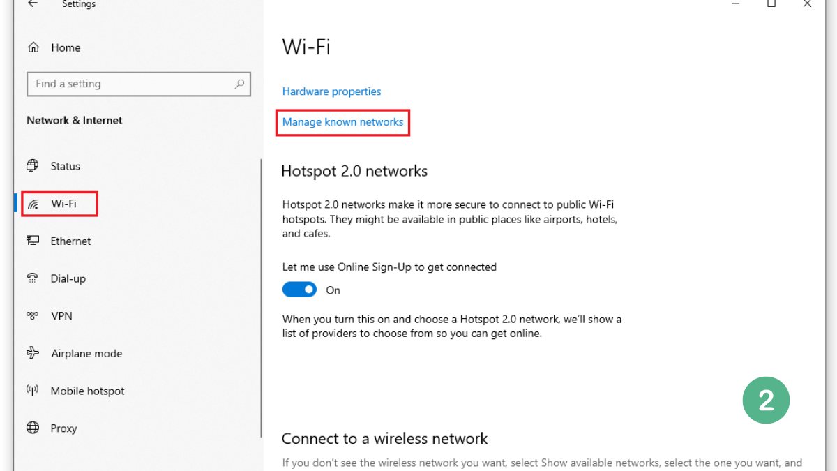 Thiết lập kết nối WiFi để tắt update win 10 vĩnh viễn