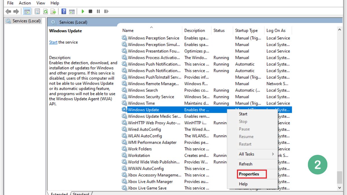 tắt update win 10 vĩnh viễn - Sử dụng Services