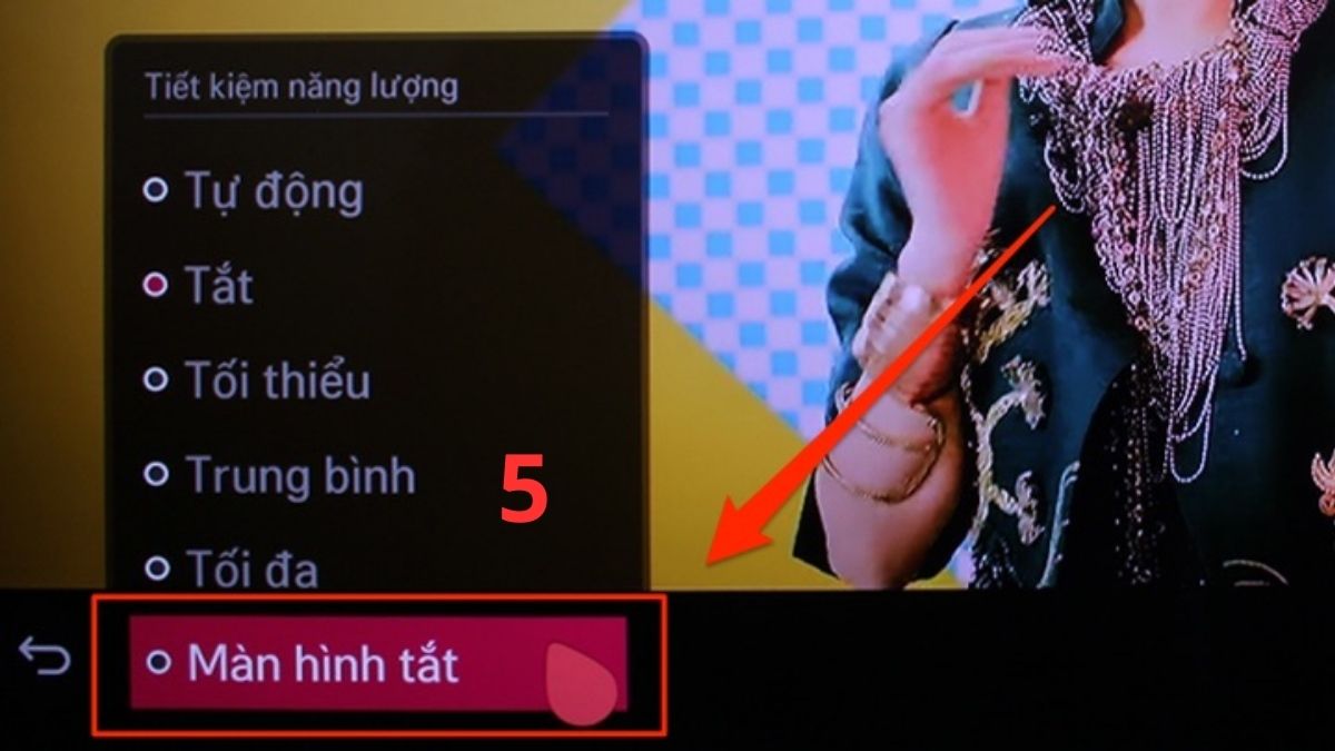 cách tắt màn hình tivi LG khi nghe nhạc bước 5