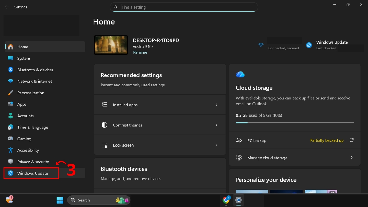 tắt update Win 11 hàng tuần bước 2